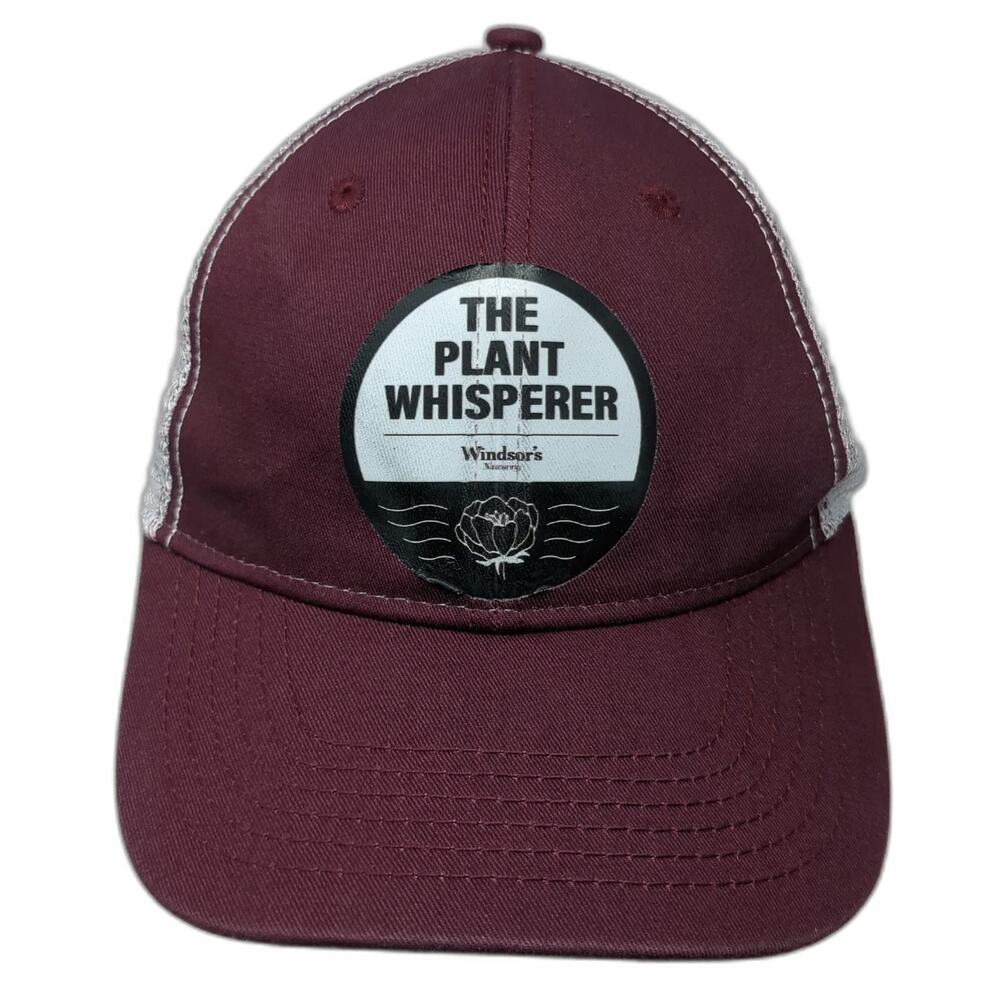 Sportsman Baseball Cap Red One Size Plant Whisperer Windsor's Nursery Mesh Hat